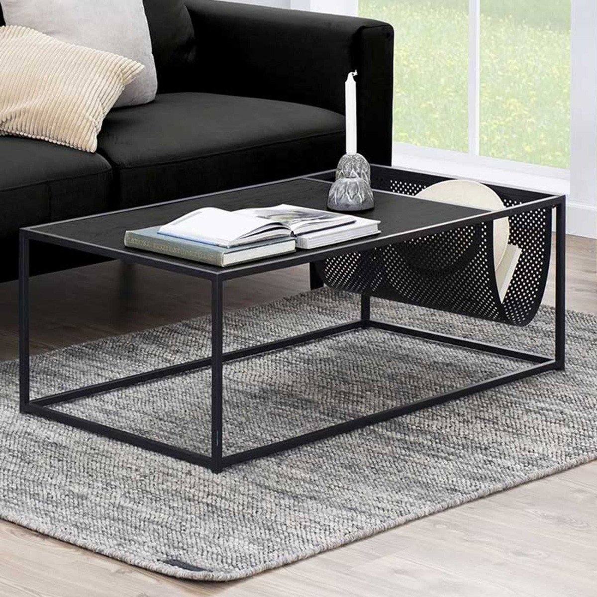 Salontafel met magazinehouder